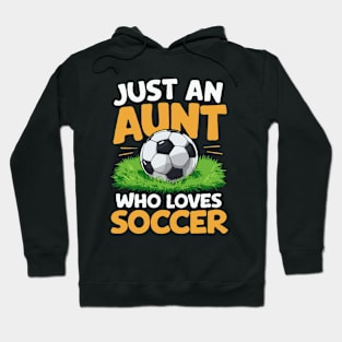 Just An Aunt Who Loves Soccer. Soccer Aunt Hoodie